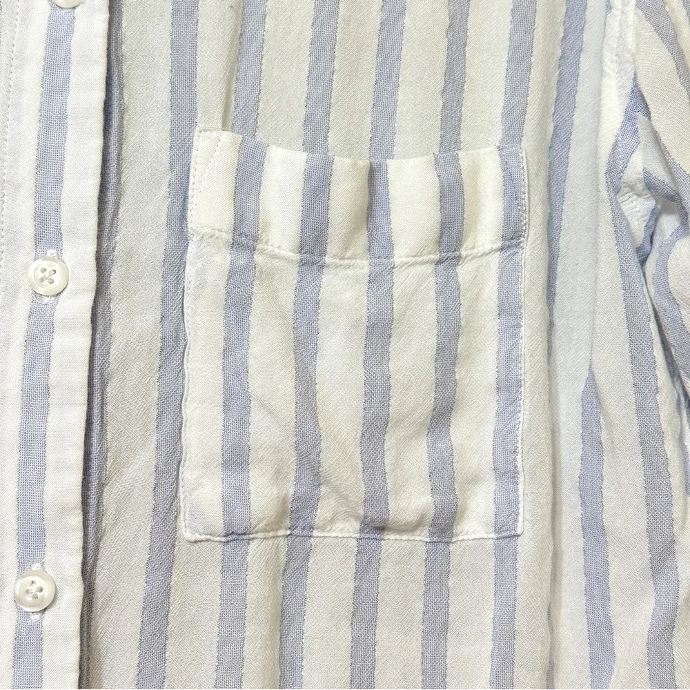 Rails White & Blue Striped Button Down Shirt Size XS Long Sleeves Lightweight - Picture 5 of 10